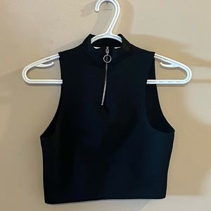 SEDUCTIONS by sirens Sleeveless Turtle Neck Crop Top